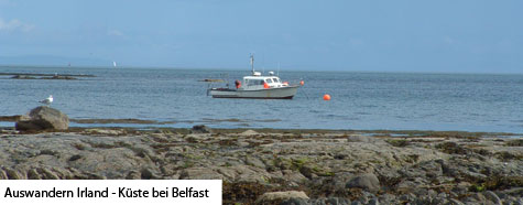 Auswandern nach Irland - Schiff vor Küste Belfast | (c) pixelio.de