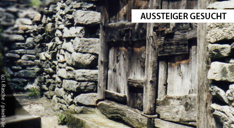Aussteiger Blockhütte | (c)  I. Rasche  / pixelio.de